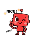 赤いロボットピポちゃん（個別スタンプ：4）