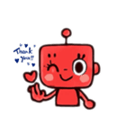 赤いロボットピポちゃん（個別スタンプ：5）