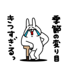 全力うさぎ使える秋と冬編（個別スタンプ：32）