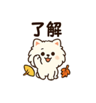 秋♡ず～っと使える♡ポメラニアン BIG（個別スタンプ：15）