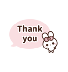 [❺]⏹⬛ピョンピョンラビット⬛ピンク（個別スタンプ：4）