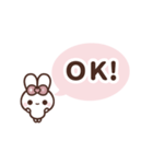 [❺]▶️動く⬛ピョンピョンラビット⬛ピンク（個別スタンプ：3）