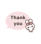 [❺]▶️動く⬛ピョンピョンラビット⬛ピンク（個別スタンプ：4）