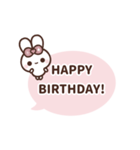 [❺]▶️動く⬛ピョンピョンラビット⬛ピンク（個別スタンプ：20）