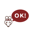 [❺]飛び出す⬛シンプル❤️吹き出し⬛ルビー（個別スタンプ：3）