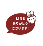 [❺]飛び出す⬛シンプル❤️吹き出し⬛ルビー（個別スタンプ：7）