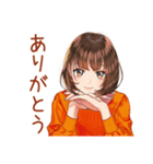 自撮り＆他撮り★ボブカットの女の子（個別スタンプ：3）