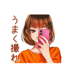 自撮り＆他撮り★ボブカットの女の子（個別スタンプ：29）