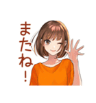 自撮り＆他撮り★ボブカットの女の子（個別スタンプ：40）