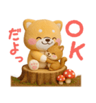 [3D]秋冬❤️いやしばいぬ❤️柴犬ハロウィン（個別スタンプ：2）