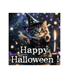 ハロウィンに使える仮装ねこスタンプ（個別スタンプ：1）