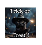 ハロウィンに使える仮装ねこスタンプ（個別スタンプ：5）