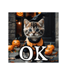 ハロウィンに使える仮装ねこスタンプ（個別スタンプ：13）