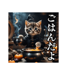 ハロウィンに使える仮装ねこスタンプ（個別スタンプ：15）