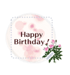 10月の誕生花＊メッセージスタンプ（個別スタンプ：18）