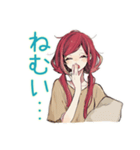 ゆるっと普段着赤髪女子の雑な相槌（個別スタンプ：20）