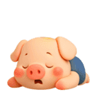 秋冬✨ずーっと使える✨かわいいぶたさん✨3D✨（個別スタンプ：11）