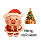 秋冬✨ずーっと使える✨かわいいぶたさん✨3D✨（個別スタンプ：37）