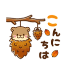 コツメカワウソ♡毎日つかえる秋（個別スタンプ：3）
