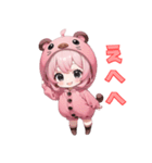 ぷりぷり子ブタの元気スタンプ（個別スタンプ：1）