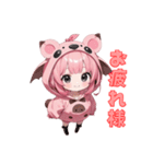 ぷりぷり子ブタの元気スタンプ（個別スタンプ：6）