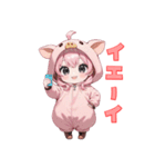 ぷりぷり子ブタの元気スタンプ（個別スタンプ：40）