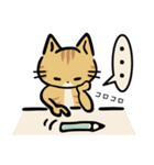 茶トラ猫の勉強するスタンプ6（個別スタンプ：18）