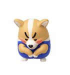 デカ動く 3D猛コーギー silent（個別スタンプ：6）