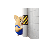 デカ動く 3D猛コーギー silent（個別スタンプ：8）