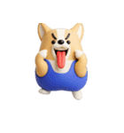デカ動く 3D猛コーギー silent（個別スタンプ：12）
