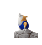 デカ動く 3D猛コーギー silent（個別スタンプ：16）