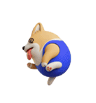 デカ動く 3D猛コーギー silent（個別スタンプ：22）