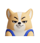 デカ動く 3D猛コーギー silent（個別スタンプ：24）