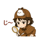 女の子と小鳥 可愛らしい探偵（個別スタンプ：4）