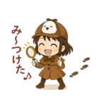 女の子と小鳥 可愛らしい探偵（個別スタンプ：5）