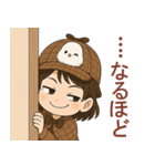 女の子と小鳥 可愛らしい探偵（個別スタンプ：7）