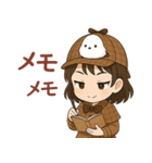 女の子と小鳥 可愛らしい探偵（個別スタンプ：10）