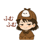 女の子と小鳥 可愛らしい探偵（個別スタンプ：11）