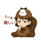 女の子と小鳥 可愛らしい探偵（個別スタンプ：12）