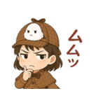 女の子と小鳥 可愛らしい探偵（個別スタンプ：16）