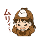 女の子と小鳥 可愛らしい探偵（個別スタンプ：22）