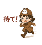 女の子と小鳥 可愛らしい探偵（個別スタンプ：26）