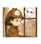 女の子と小鳥 可愛らしい探偵（個別スタンプ：32）