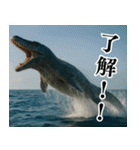 ⚫モササウルス3【毎日使える恐竜シリーズ】（個別スタンプ：7）