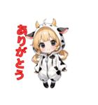 も〜も〜っと癒しのうしちゃん（個別スタンプ：2）