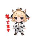 も〜も〜っと癒しのうしちゃん（個別スタンプ：26）