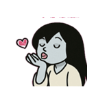 じっと見てくるお岩さん@SFW（個別スタンプ：13）