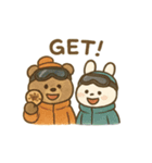 ゲレンデのクマとうさぎ（個別スタンプ：32）
