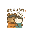 ゲレンデのクマとうさぎ（個別スタンプ：33）