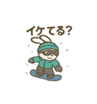 ゲレンデのクマとうさぎ（個別スタンプ：37）